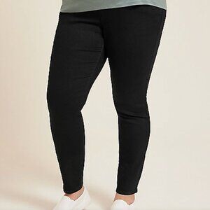 Maurices Plus Size Black Over The Bump Maternity Skinny Jean, 22W
